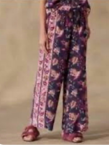 Sundance Blossom And Beauty Pajama Pants Boo Sz M Purple